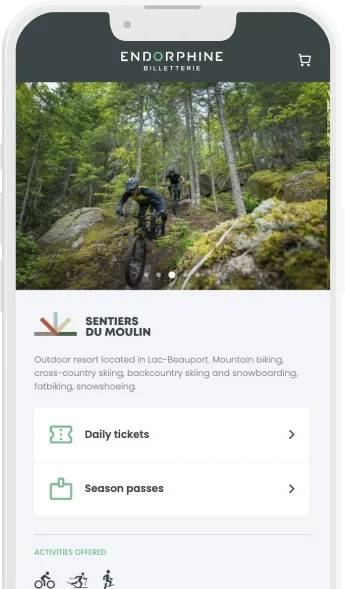 Endorphine mobile app on iPhone