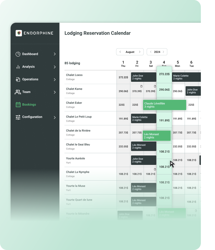 Operations management calendar