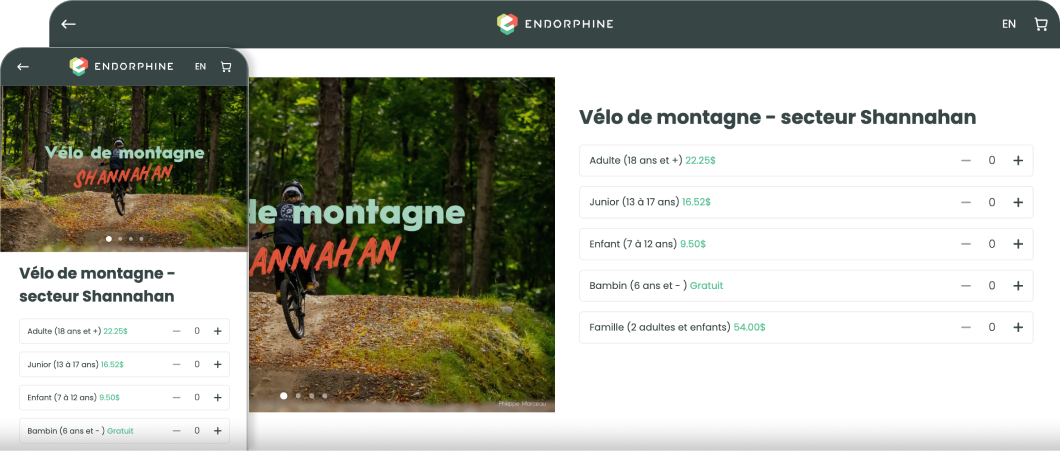 Interface du système de réservation